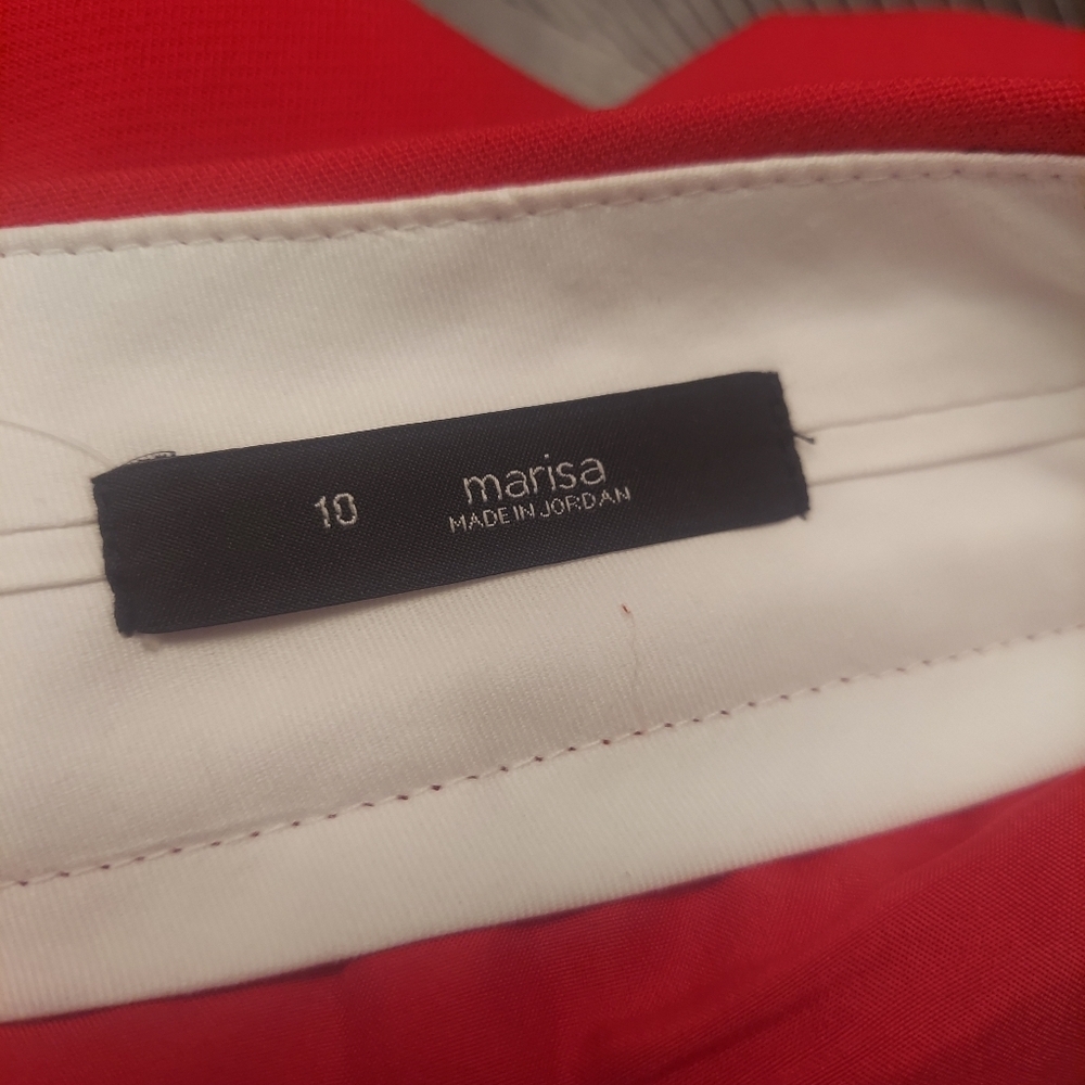 NEW LOFT 10 Marisa Cropped Straight Leg Pants In Tomato Red - Picture 12 of 14